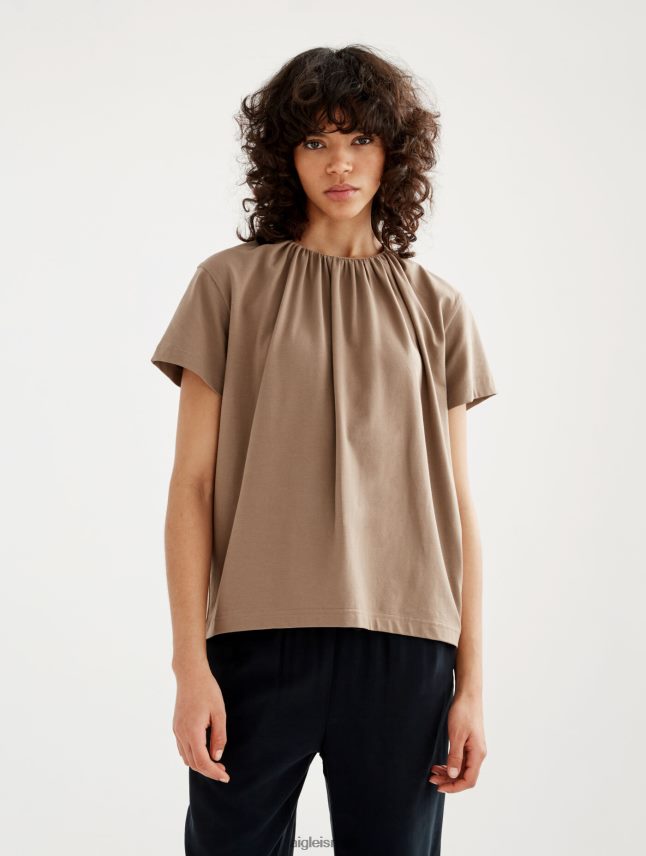 נשים קָפּוּצִ'ינוֹ Aigle חולצת טי עם שרוולים קצרים עם צווארון אסוף בגדים 8V6ZVZ548