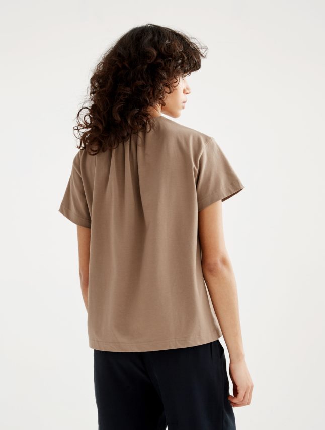 נשים קָפּוּצִ'ינוֹ Aigle חולצת טי עם שרוולים קצרים עם צווארון אסוף בגדים 8V6ZVZ548