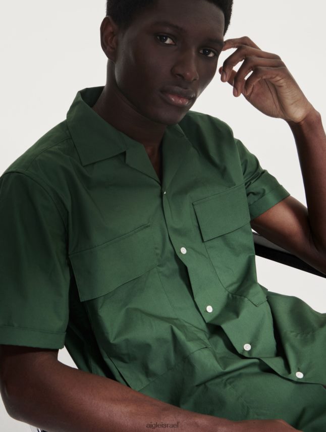 גברים בוטני Aigle חולצה צבאית עם שרוול קצר בגדים 8V6ZVZ56