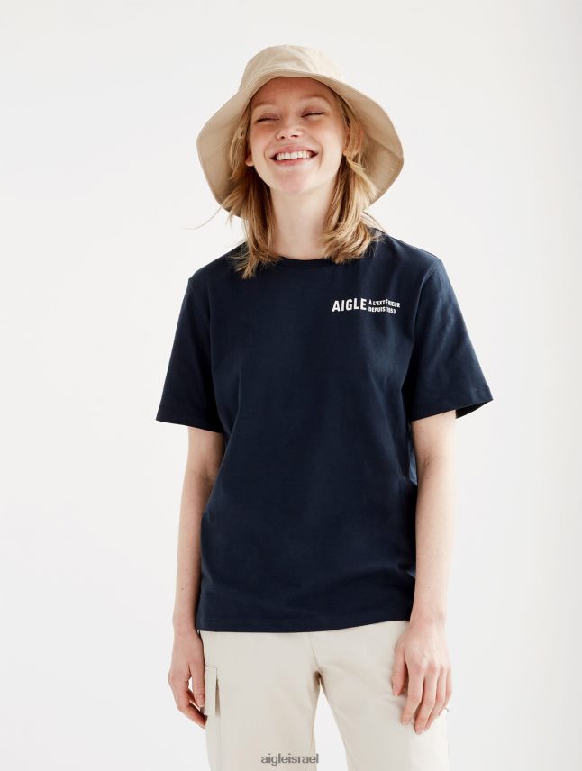 נשים אימפריה Aigle חולצת טריקו עם צווארון כותנה אורגנית בגדים 8V6ZVZ571