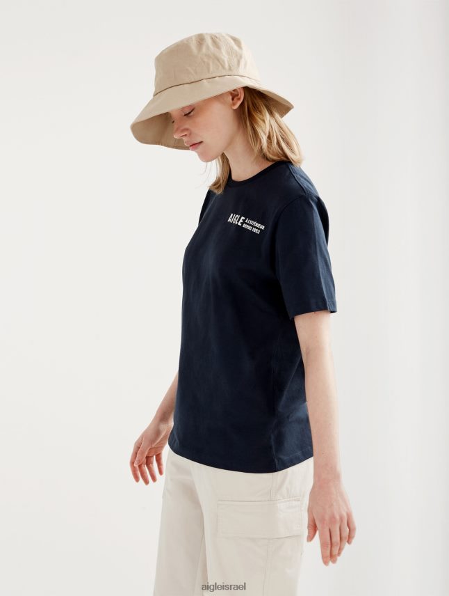 נשים אימפריה Aigle חולצת טריקו עם צווארון כותנה אורגנית בגדים 8V6ZVZ571