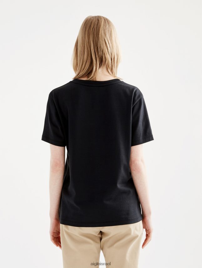 נשים נואר Aigle חולצת טריקו מודפסת עם שרוולים קצרים לפיראטקס בגדים 8V6ZVZ582