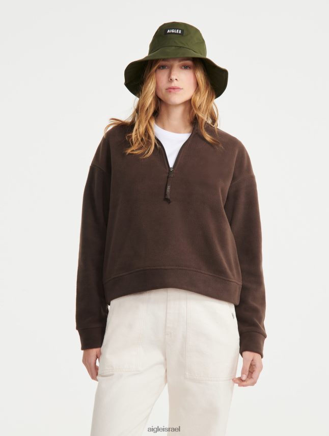 נשים קקאו Aigle פליס עם צווארון בגדים 8V6ZVZ585