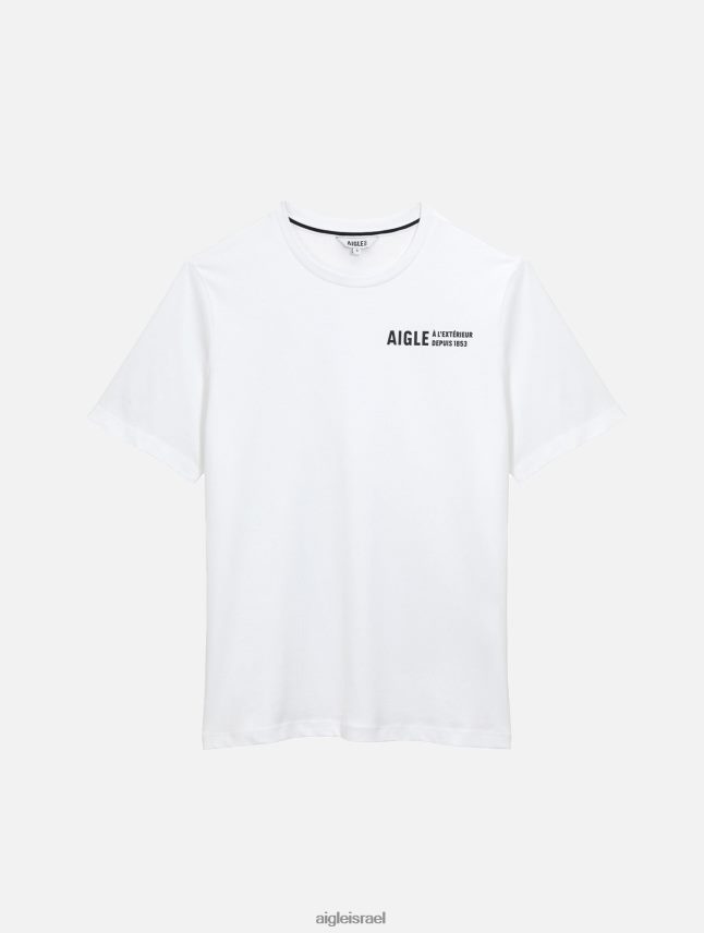 נשים בלאן Aigle חולצת טריקו עם צווארון כותנה אורגנית בגדים 8V6ZVZ588