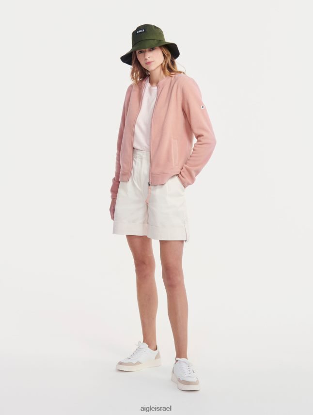 נשים ורד ערפילי Aigle צמר צוואר צוואר רוכסן בגדים 8V6ZVZ589