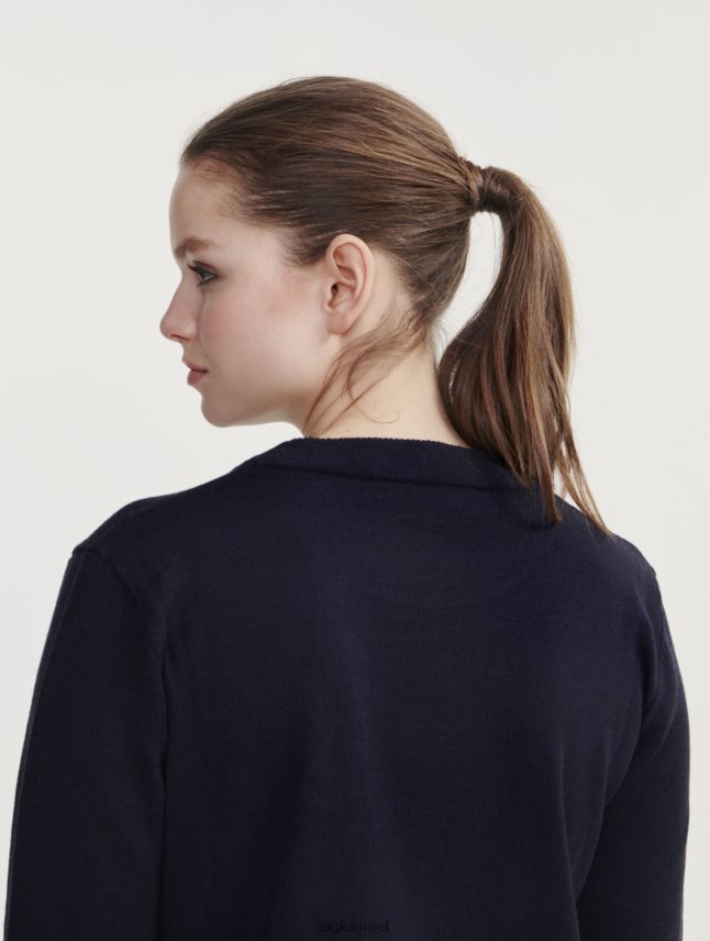 נשים אימפריה Aigle מגשר עם צווארון צמר מרינו בגדים 8V6ZVZ593