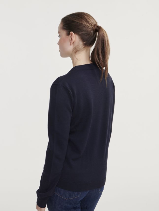 נשים אימפריה Aigle מגשר עם צווארון צמר מרינו בגדים 8V6ZVZ593