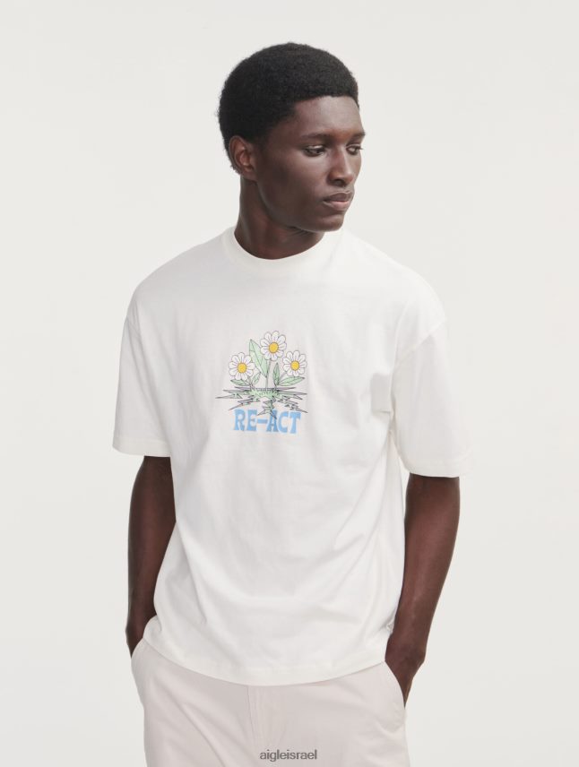 גברים לאט Aigle חולצת טריקו עם צווארון צווארון מודפס בגדים 8V6ZVZ5