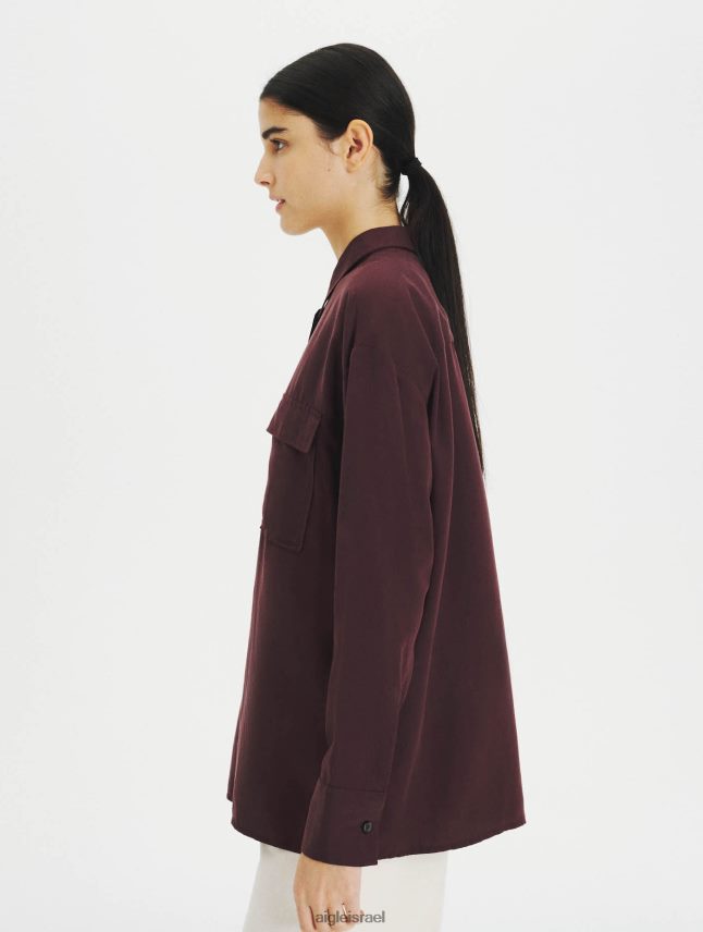 נשים מַמְתָק שׁוֹקוֹלָד Aigle חולצת אוברסייז בגדים 8V6ZVZ618