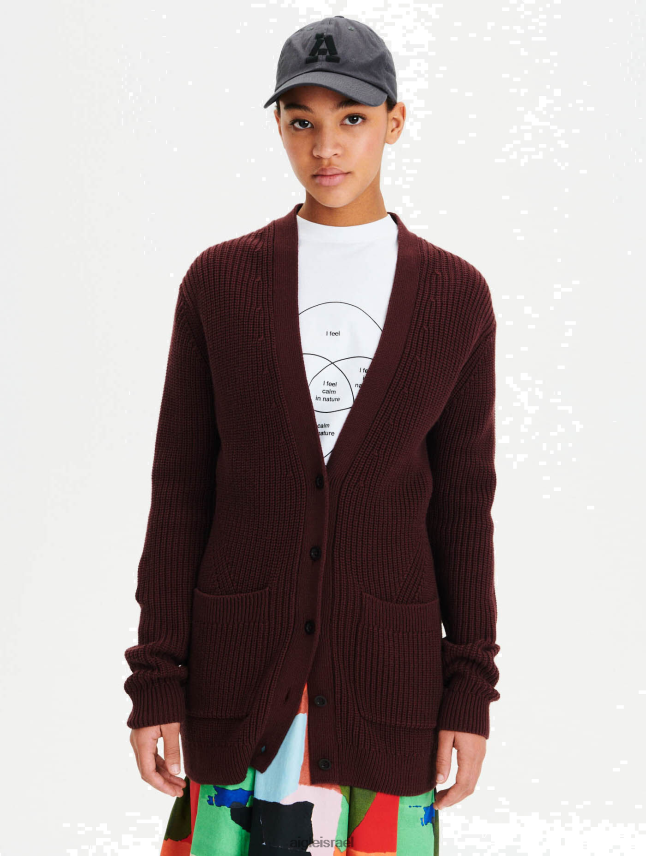 נשים מַמְתָק שׁוֹקוֹלָד Aigle קרדיגן כותנה אורגנית בגדים 8V6ZVZ619