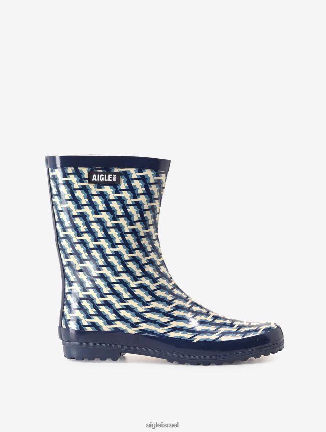 נשים מונוגרמה Aigle מגף גשם מודפס קרסול מגפיים 8V6ZVZ629