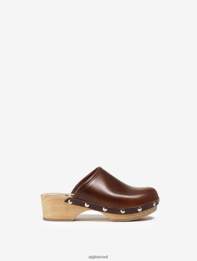 נשים בורבון Aigle סתימת עור ועץ נעליים 8V6ZVZ630