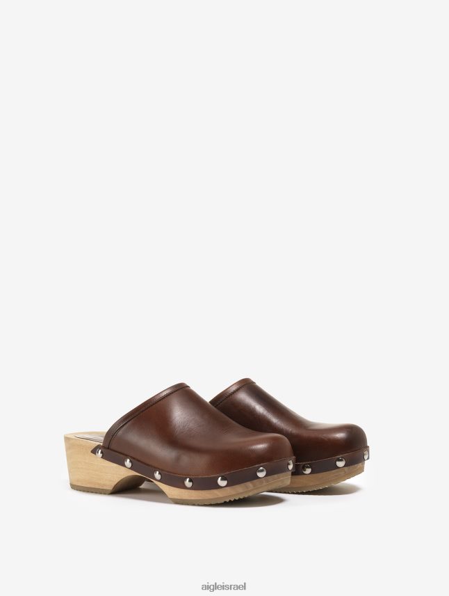 נשים בורבון Aigle סתימת עור ועץ נעליים 8V6ZVZ630