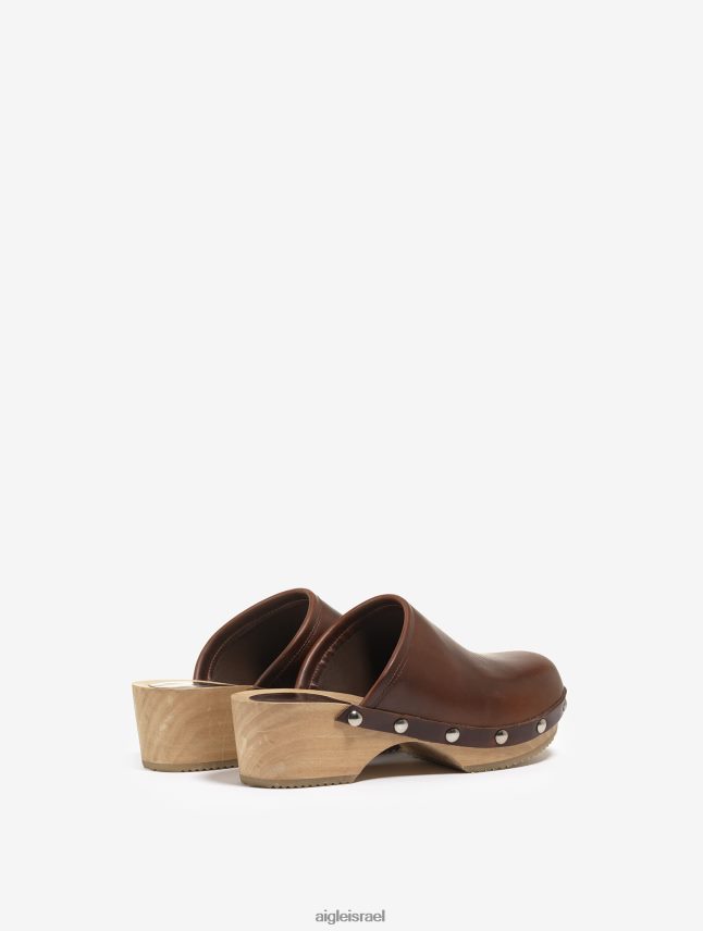 נשים בורבון Aigle סתימת עור ועץ נעליים 8V6ZVZ630