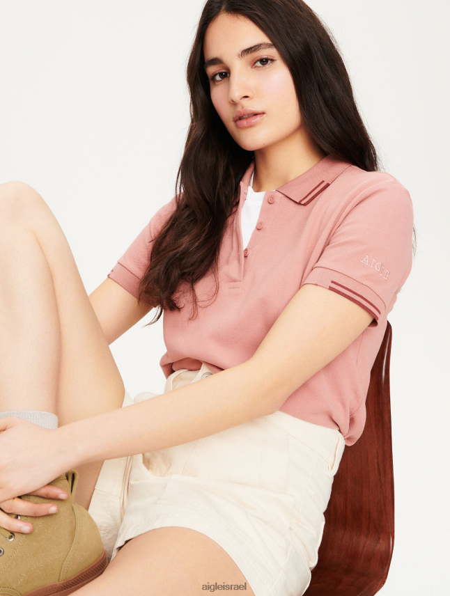 נשים סיסם כהה Aigle חולצת פולו מכותנה אורגנית בגדים 8V6ZVZ640