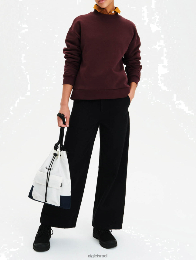 נשים מַמְתָק שׁוֹקוֹלָד Aigle סווטשירט עם צווארון בעיצוב אקולוגי בגדים 8V6ZVZ662