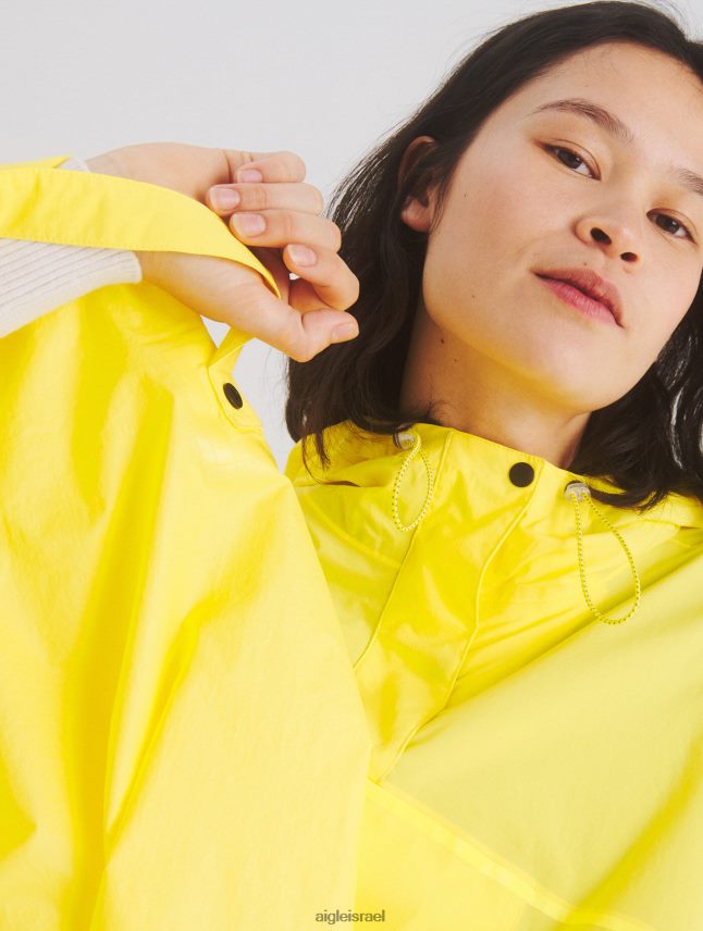 נשים נוּרִית צְהוּבָּה Aigle פונצ'ו עמיד למים לרוכבי אופניים בגדים 8V6ZVZ665