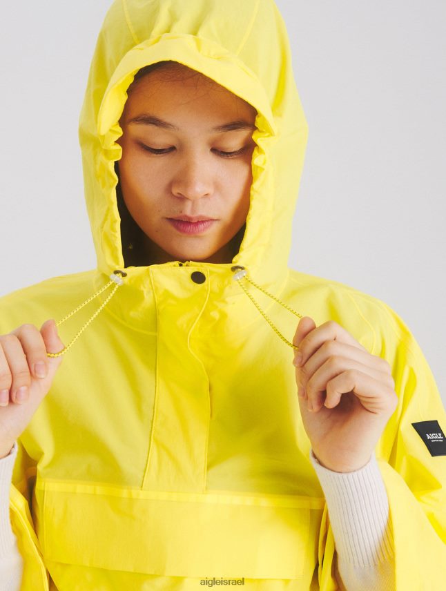 נשים נוּרִית צְהוּבָּה Aigle פונצ'ו עמיד למים לרוכבי אופניים בגדים 8V6ZVZ665
