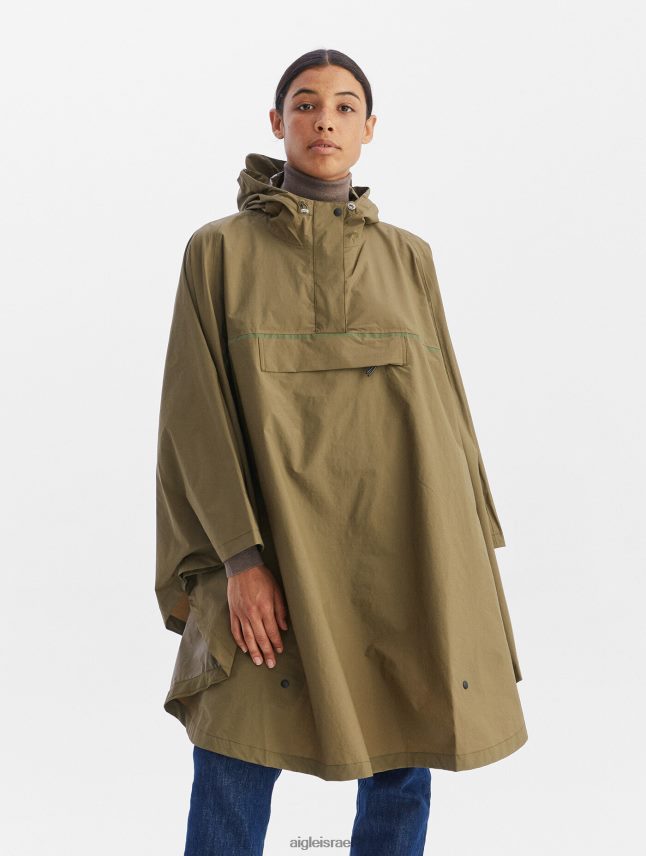 נשים קאקי Aigle פונצ'ו עמיד למים לרוכבי אופניים בגדים 8V6ZVZ670