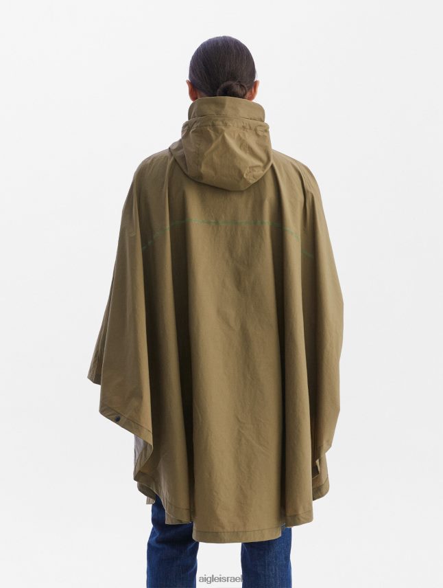 נשים קאקי Aigle פונצ'ו עמיד למים לרוכבי אופניים בגדים 8V6ZVZ670