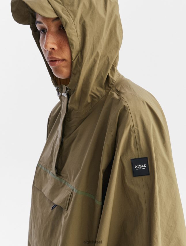 נשים קאקי Aigle פונצ'ו עמיד למים לרוכבי אופניים בגדים 8V6ZVZ670