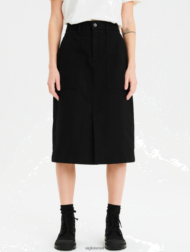 נשים אוניקס שחור Aigle חצאית אמצע ארוכה בגזרה ישרה בגדים 8V6ZVZ677