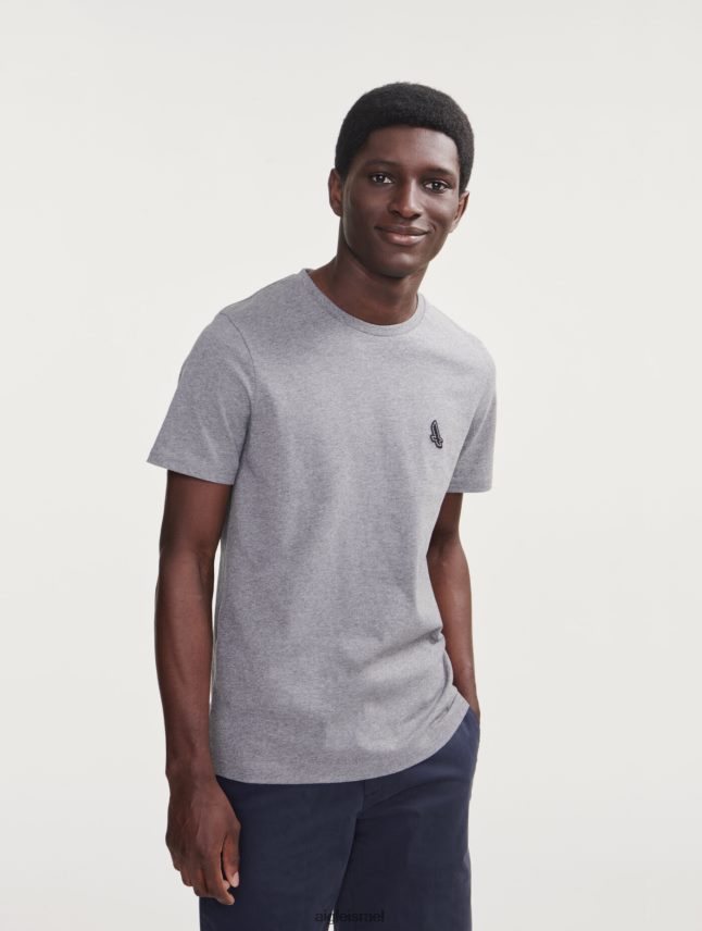 גברים אפור אברש Aigle חולצת טריקו עם צווארון ג'רסי בגדים 8V6ZVZ68