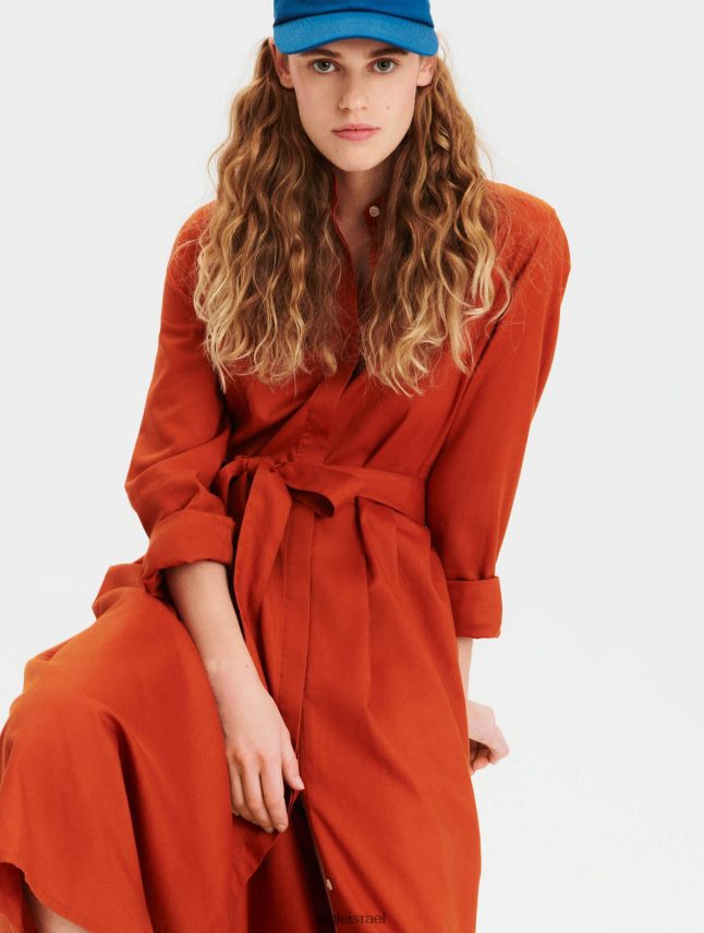 נשים חום זהוב Aigle שמלת מקסי מותן מעוקלת בגדים 8V6ZVZ690