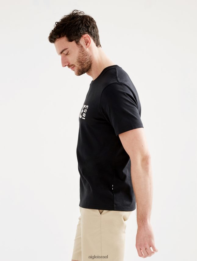 גברים נואר Aigle חולצת טריקו פירטקס עם צווארון צווארון מודפס בגדים 8V6ZVZ69