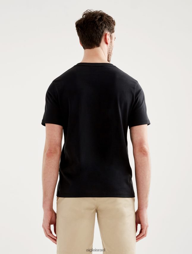 גברים נואר Aigle חולצת טריקו פירטקס עם צווארון צווארון מודפס בגדים 8V6ZVZ69