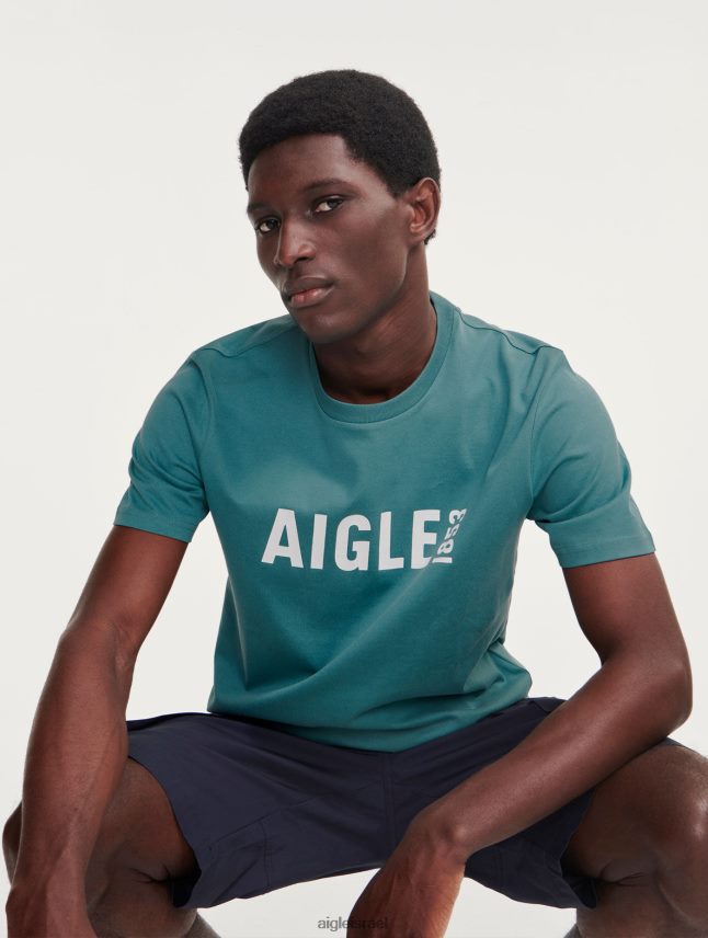 גברים הידרו Aigle חולצת טריקו פירטקס עם צווארון צווארון מודפס בגדים 8V6ZVZ70