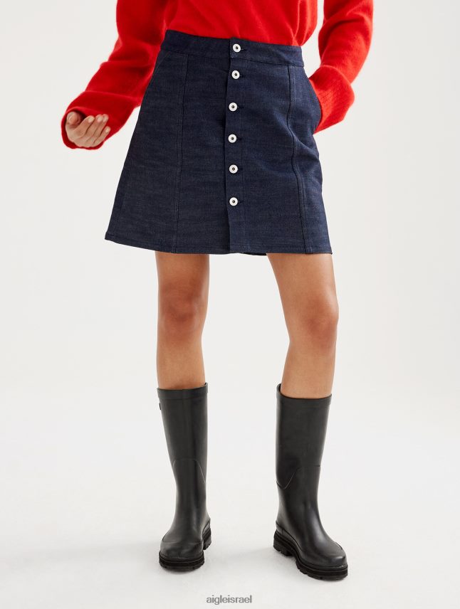 נשים דֵנִים Aigle תוצרת צרפת חצאית ג'ינס קצרה בגדים 8V6ZVZ703