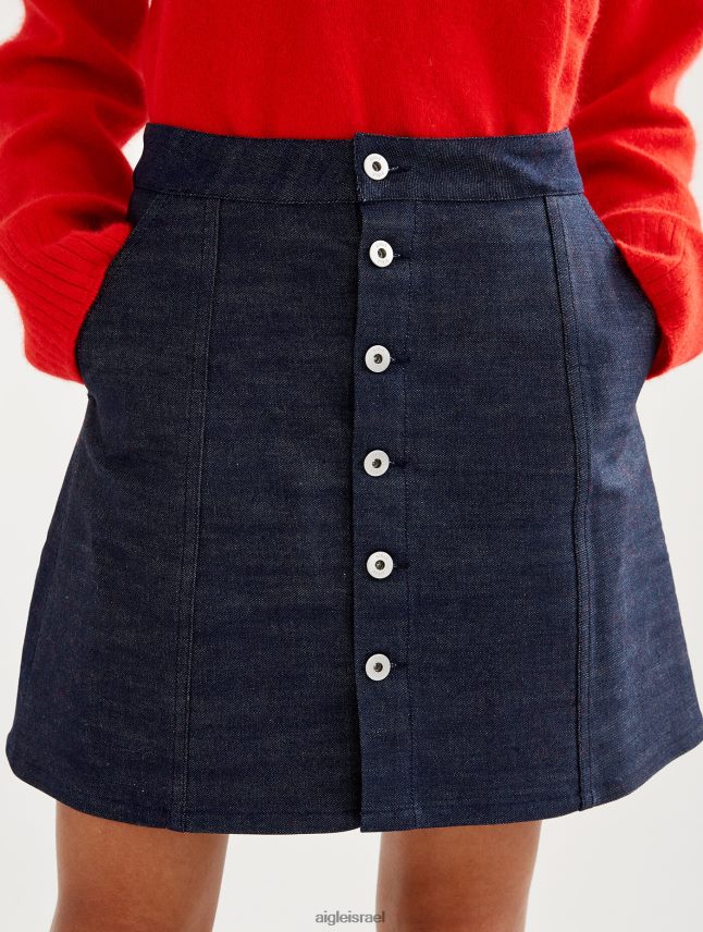 נשים דֵנִים Aigle תוצרת צרפת חצאית ג'ינס קצרה בגדים 8V6ZVZ703