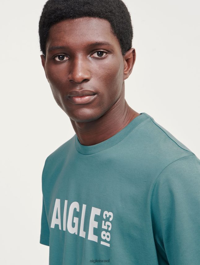 גברים הידרו Aigle חולצת טריקו פירטקס עם צווארון צווארון מודפס בגדים 8V6ZVZ70