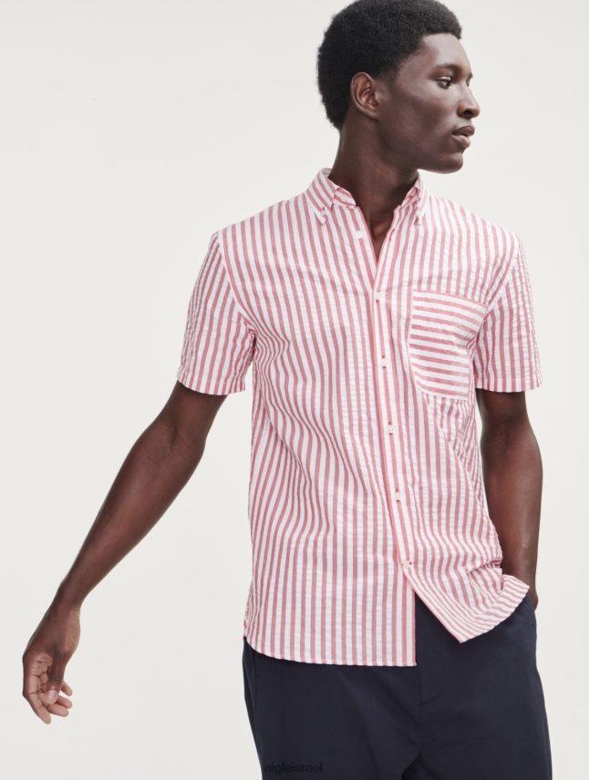 גברים רחוב רוז' Aigle חולצת פסים עם שרוולים קצרים בגדים 8V6ZVZ73