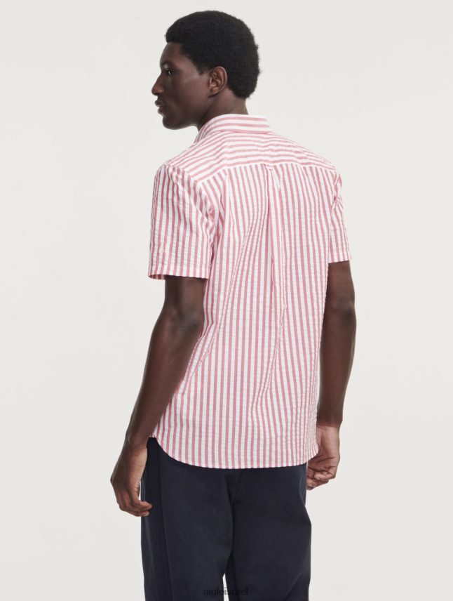 גברים רחוב רוז' Aigle חולצת פסים עם שרוולים קצרים בגדים 8V6ZVZ73