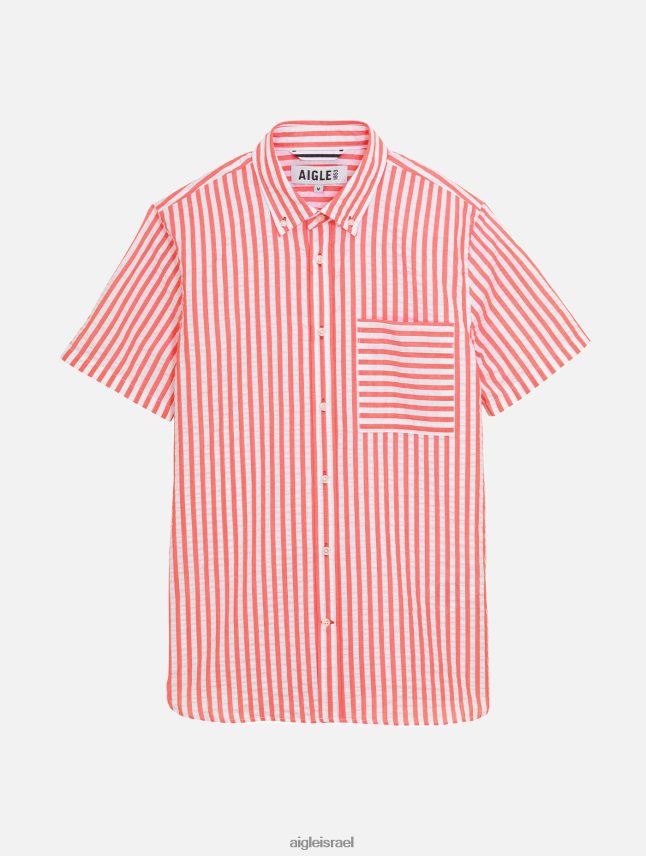גברים רחוב רוז' Aigle חולצת פסים עם שרוולים קצרים בגדים 8V6ZVZ73