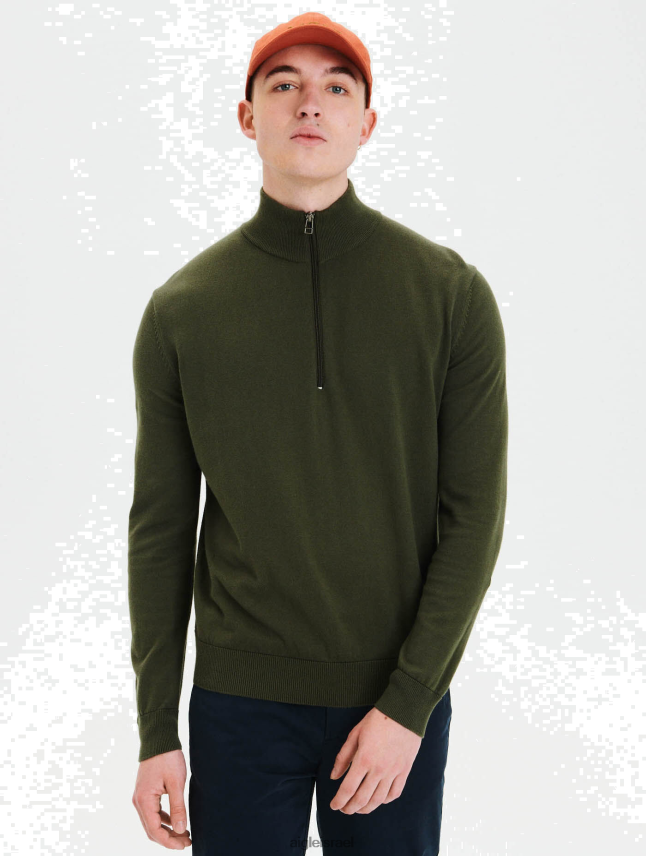 גברים אבוקאט Aigle מגשר עם צווארון פתוח עם רוכסן עשוי כותנה אורגנית בגדים 8V6ZVZ75