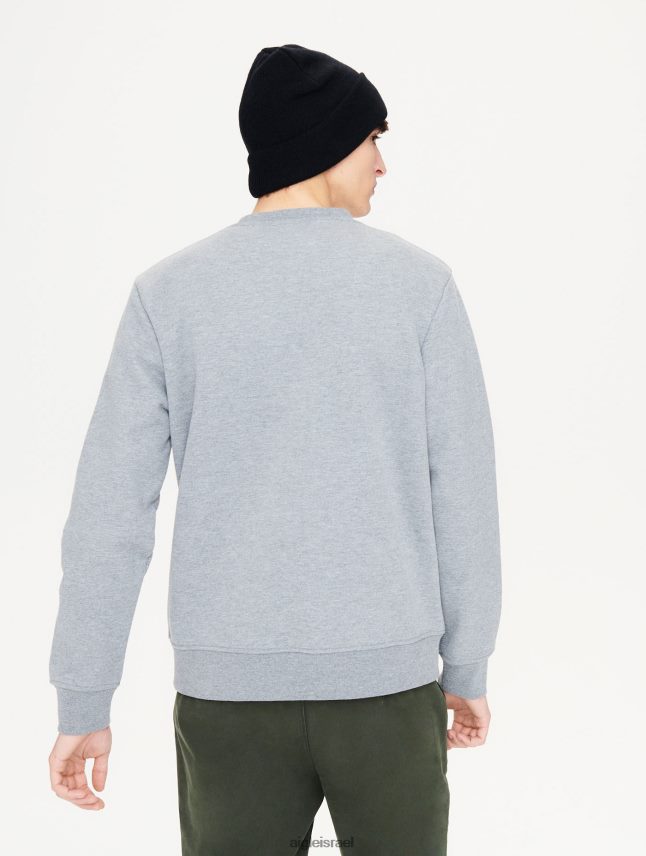 גברים אפור אברש Aigle סווטשירט עם צווארון צווארון מודפס מוברש בגדים 8V6ZVZ78