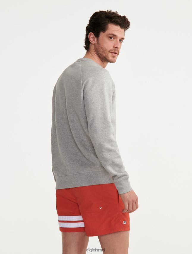 גברים אפור בהיר Aigle סווטשירט עם צווארון רקום בגדים 8V6ZVZ82