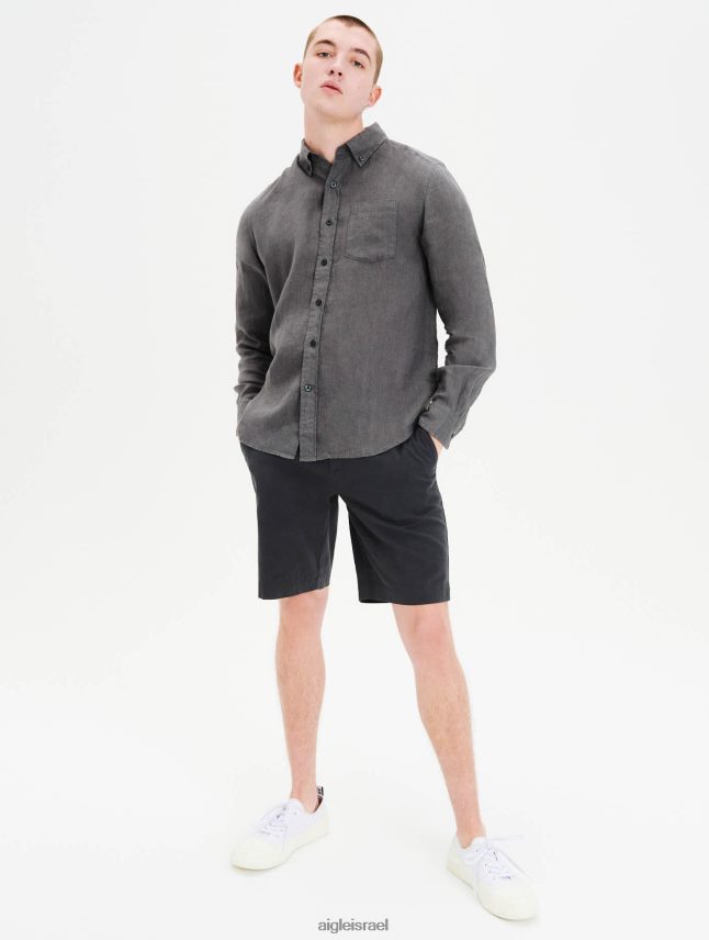 גברים פחמן Aigle חולצת פשתן בגדים 8V6ZVZ89