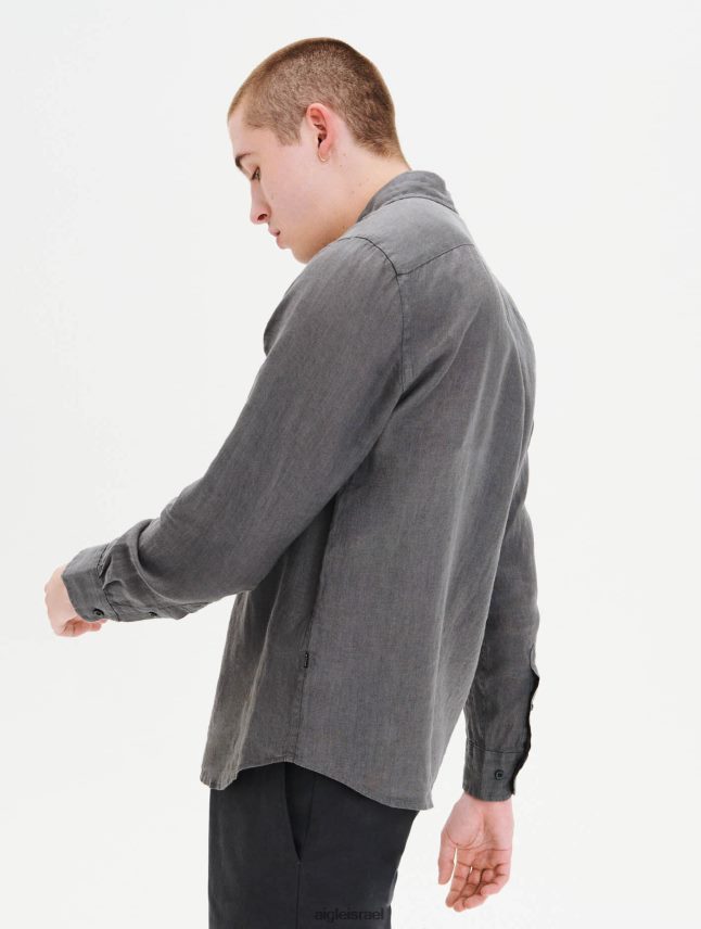 גברים פחמן Aigle חולצת פשתן בגדים 8V6ZVZ89