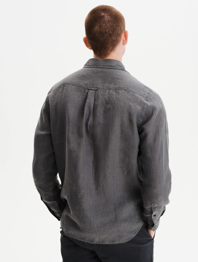 גברים פחמן Aigle חולצת פשתן בגדים 8V6ZVZ89