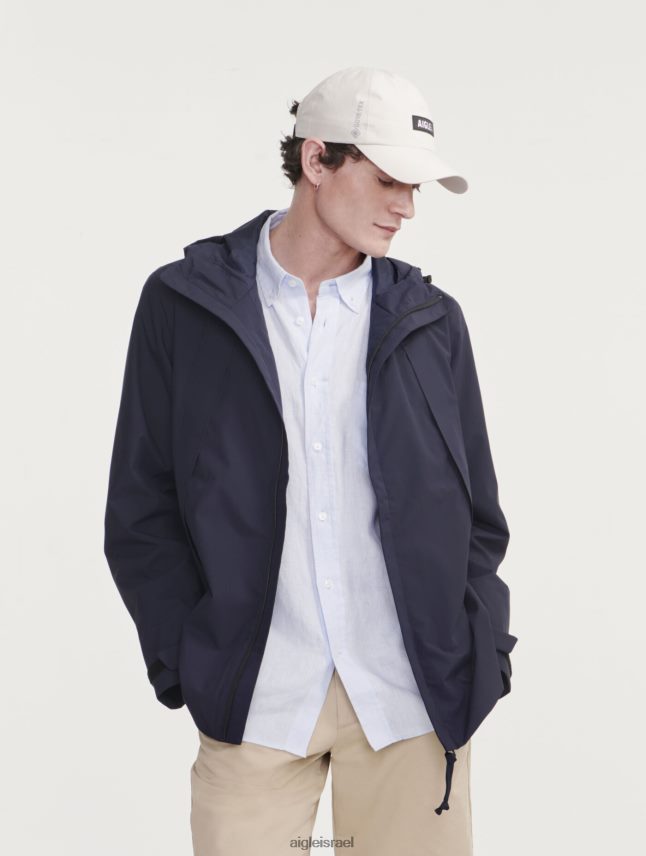 גברים ימי Aigle פארקה עם קפוצ'ון mtd באורך בינוני בגדים 8V6ZVZ160