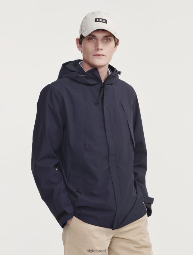 גברים ימי Aigle פארקה עם קפוצ'ון mtd באורך בינוני בגדים 8V6ZVZ160