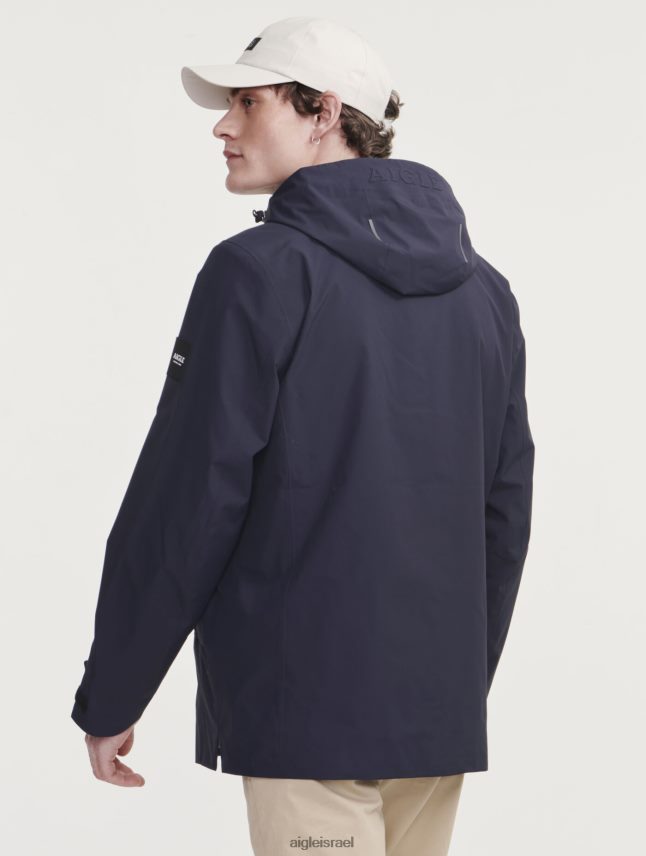 גברים ימי Aigle פארקה עם קפוצ'ון mtd באורך בינוני בגדים 8V6ZVZ160