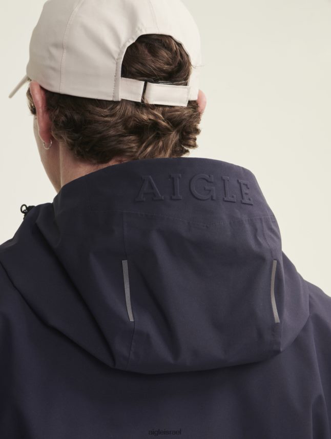 גברים ימי Aigle פארקה עם קפוצ'ון mtd באורך בינוני בגדים 8V6ZVZ160