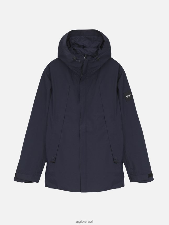 גברים ימי Aigle פארקה עם קפוצ'ון mtd באורך בינוני בגדים 8V6ZVZ160