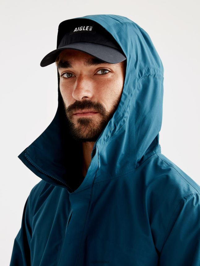 גברים כחול סערה Aigle מעיל קפוצ'ון קצר מסוג mtd בגדים 8V6ZVZ209