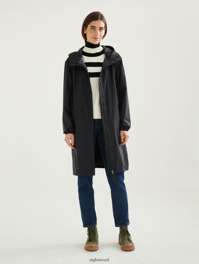 נשים נואר Aigle מכסה מנוע ארוך mtd פארקה בגדים 8V6ZVZ481